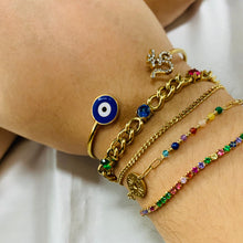 Load image into Gallery viewer, OM & Evil Eye Bracelet 🧿