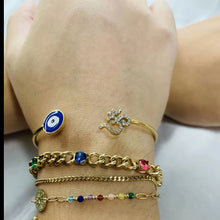 Load image into Gallery viewer, OM & Evil Eye Bracelet 🧿