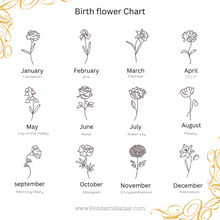 Load image into Gallery viewer, Birth Flower Name Necklace