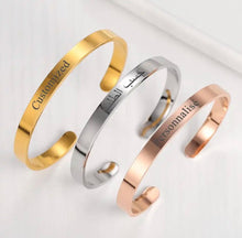 Load image into Gallery viewer, Custom Cuff Bracelet (Any language)