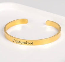 Load image into Gallery viewer, Custom Cuff Bracelet (Any language)