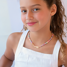 Load image into Gallery viewer, Kids Name Necklace ( Rainbow chain)