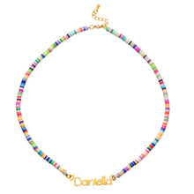 Load image into Gallery viewer, Kids Name Necklace ( Rainbow chain)