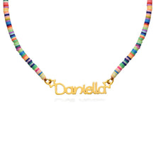 Load image into Gallery viewer, Kids Name Necklace ( Rainbow chain)