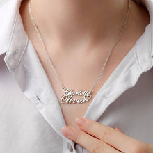 Charger l'image dans la galerie, Double Name Heart Necklace (H9)