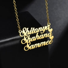 Load image into Gallery viewer, Triple Name necklace