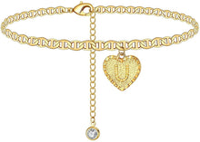 Load image into Gallery viewer, Initials Heart Anklet