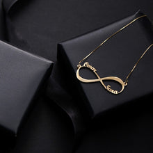 Load image into Gallery viewer, Double Name Infinity Necklace