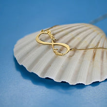Load image into Gallery viewer, Double Name Infinity Necklace
