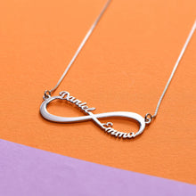 Load image into Gallery viewer, Double Name Infinity Necklace