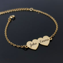 Load image into Gallery viewer, Engraved Hearts Bracelet (B5)