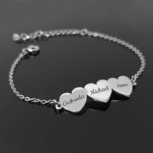 Load image into Gallery viewer, Engraved Hearts Bracelet (B5)