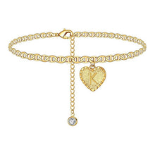 Load image into Gallery viewer, Initials Heart Anklet
