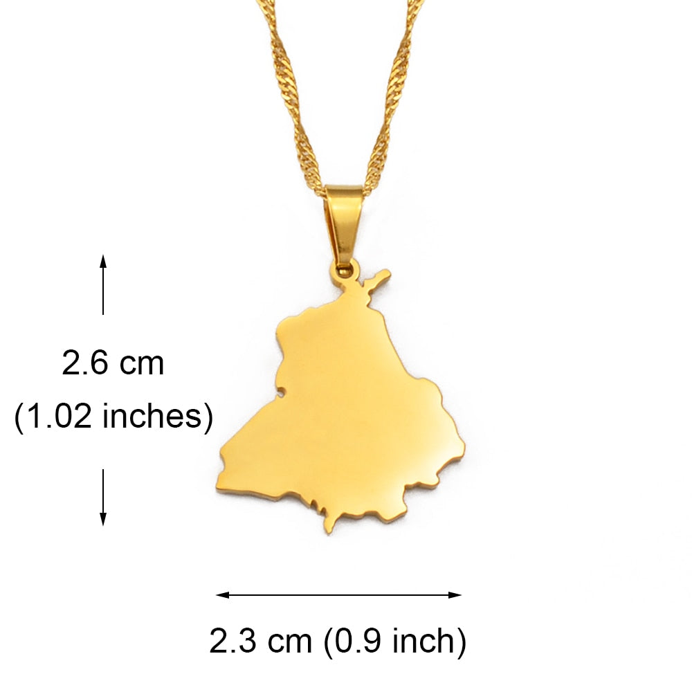 Apna Punjab Map Necklace Custom Necklaces Custom Jewellery