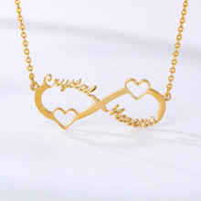 Load image into Gallery viewer, Double Name Infinity Necklace (V2)