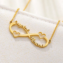 Load image into Gallery viewer, Double Name Infinity Necklace (V2)