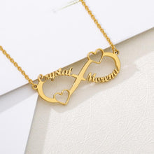 Load image into Gallery viewer, Double Name Infinity Necklace (V2)