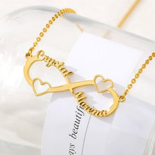 Load image into Gallery viewer, Double Name Infinity Necklace (V2)