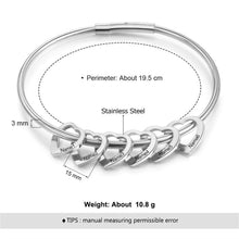 Load image into Gallery viewer, Custom Hearts Bangle (H9)