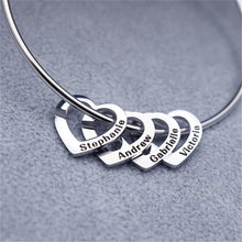 Load image into Gallery viewer, Custom Hearts Bangle (H9)