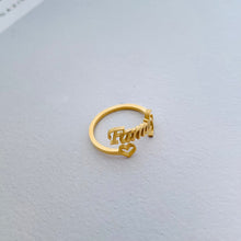 Charger l'image dans la galerie, Name Ring (Hollow Heart)