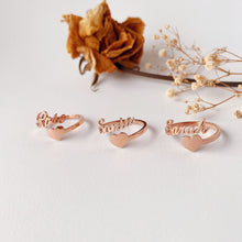 Charger l'image dans la galerie, Name Ring with heart