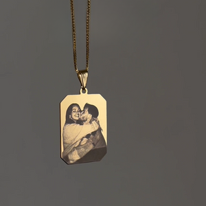 Custom Photo Necklace (V-2) (UNISEX)