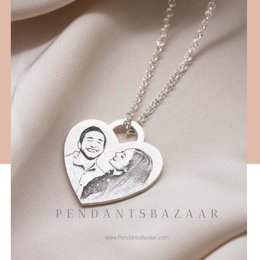 Custom Photo Necklace (Heart V2)