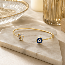 Load image into Gallery viewer, Ek Onkar &amp; Evil Eye Bracelet 🧿
