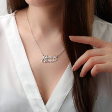 Charger l&#39;image dans la galerie, Double Name Heart Necklace (H9)
