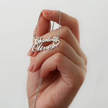 Charger l&#39;image dans la galerie, Double Name Heart Necklace (H9)
