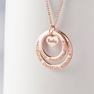 Heart Centric Rings Necklace