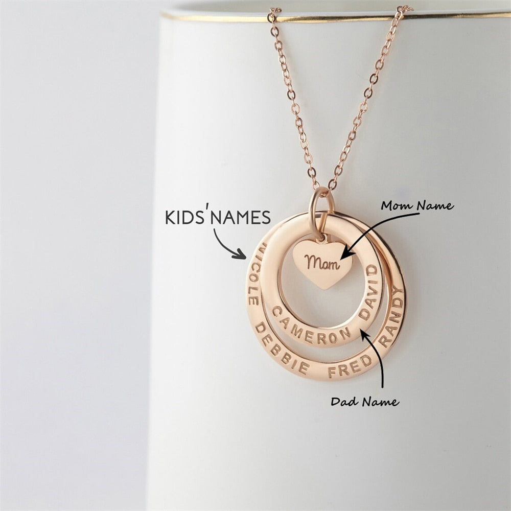 Heart Centric Rings Necklace