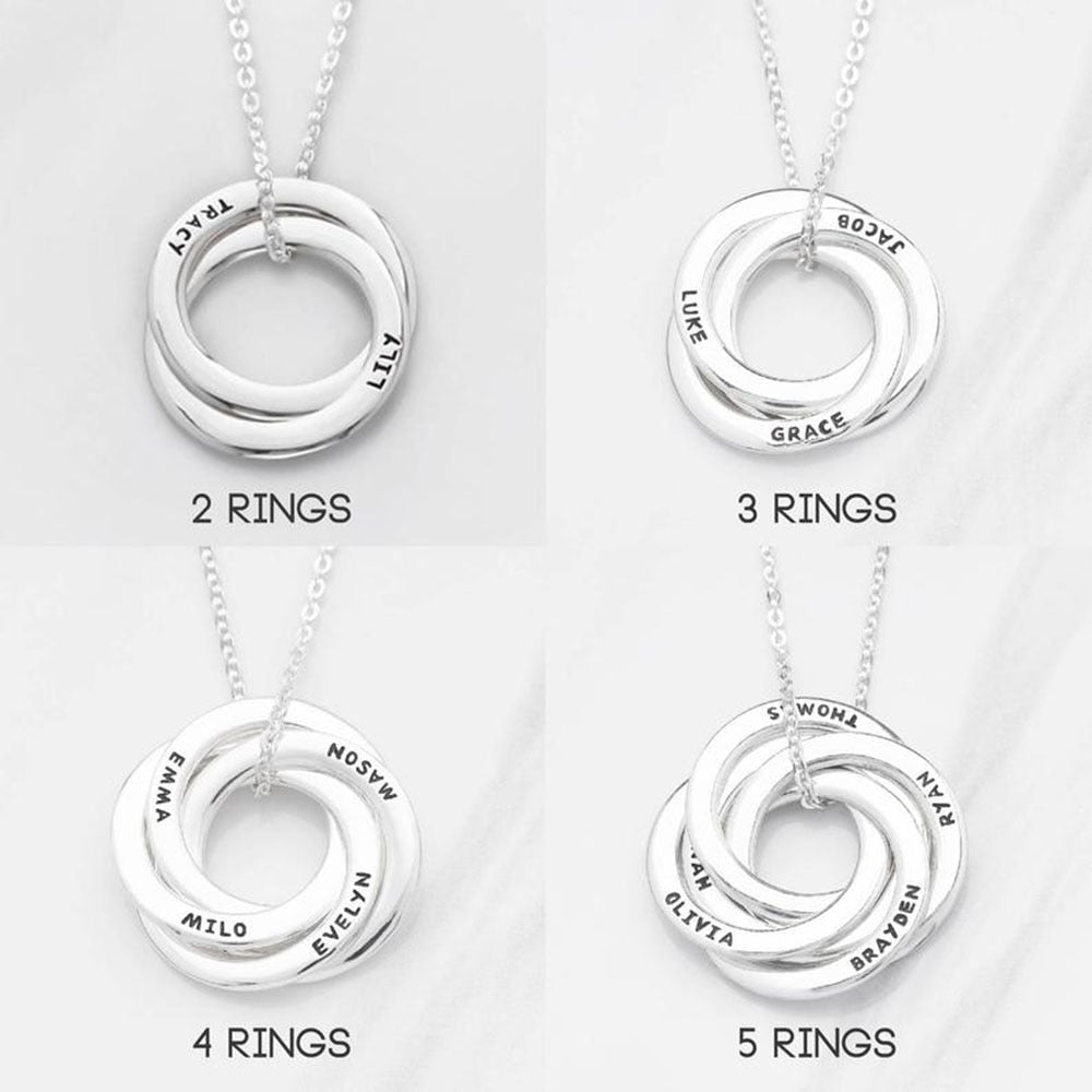 Custom Rings Necklace (925 Sterling Silver)