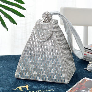 Pyramid sales clutch bag