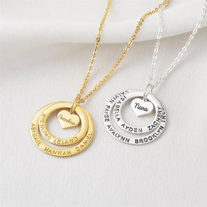 Heart Centric Rings Necklace
