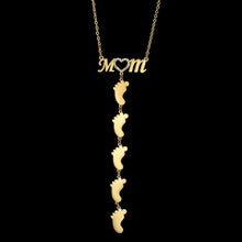 Load image into Gallery viewer, Custom MOM Necklace (Babyfeet)
