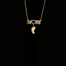 Load image into Gallery viewer, Custom MOM Necklace (Babyfeet)
