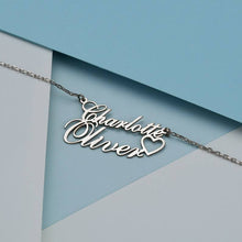 Charger l&#39;image dans la galerie, Double Name Heart Necklace (H9)
