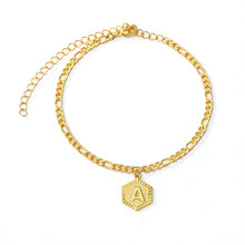 Load image into Gallery viewer, Initial Anklets (Hexa Design)
