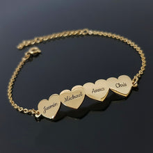 Load image into Gallery viewer, Engraved Hearts Bracelet (B5)
