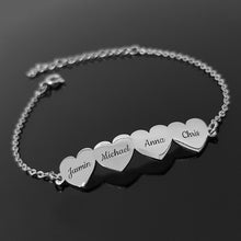 Load image into Gallery viewer, Engraved Hearts Bracelet (B5)
