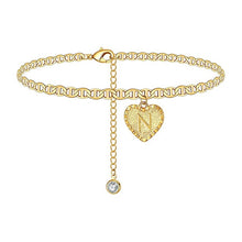 Load image into Gallery viewer, Initials Heart Anklet
