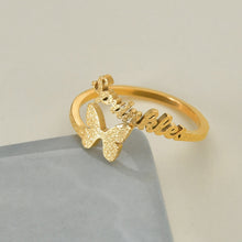 Load image into Gallery viewer, Butterfly Name Ring (R25)
