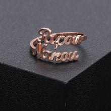 Load image into Gallery viewer, Double Name Ring (R4)

