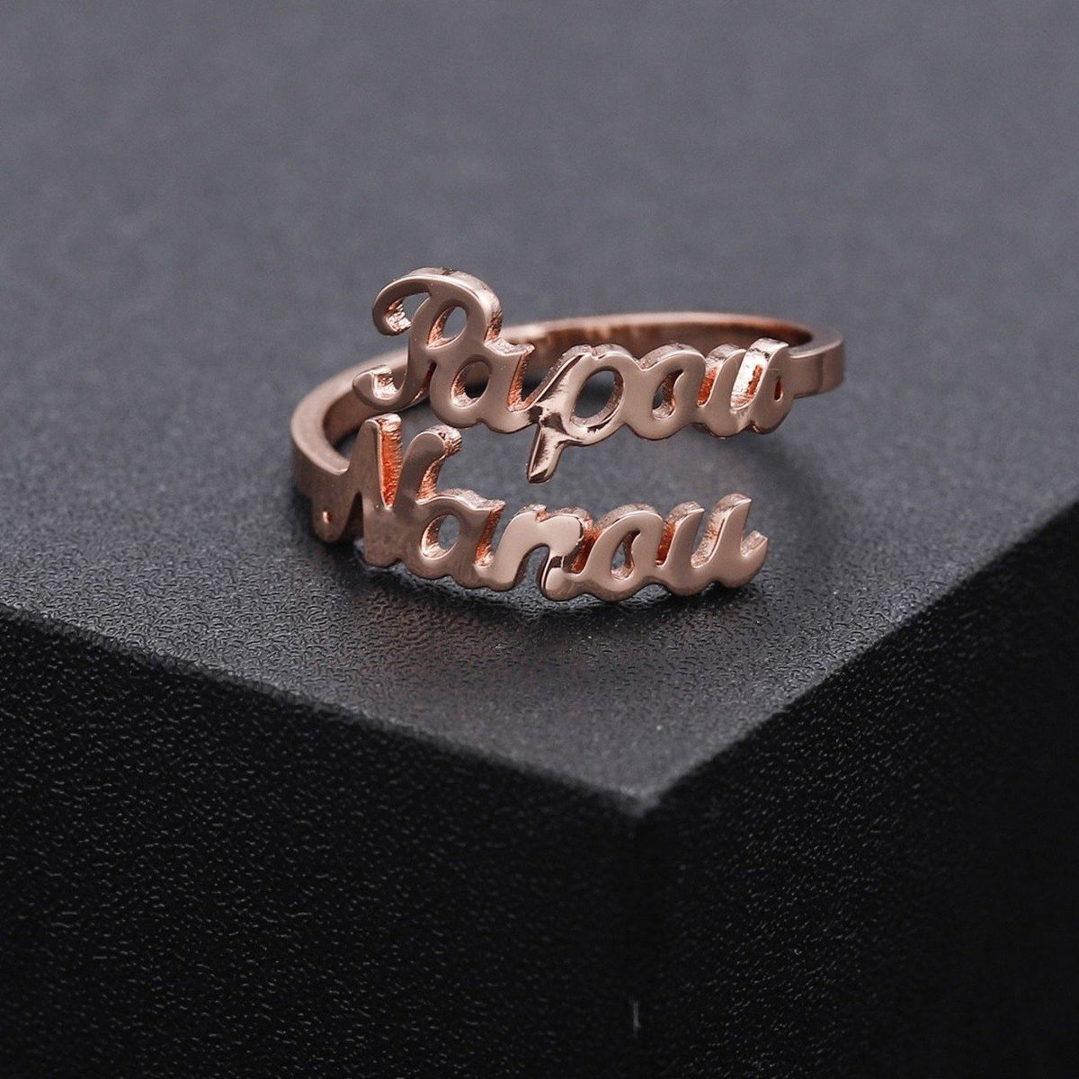 Double Name Ring (R4) – Pendants Bazaar