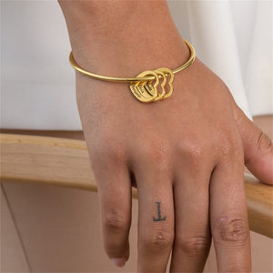 Custom Hearts Bangle (H9)
