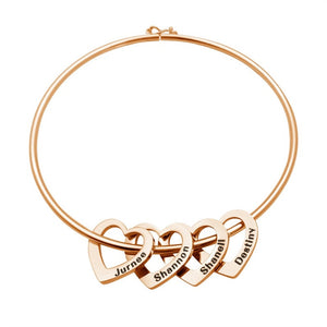 Custom Hearts Bangle (H9)