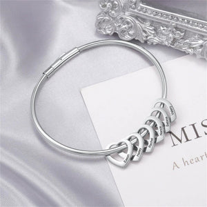 Custom Hearts Bangle (H9)