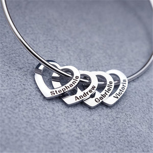 Custom Hearts Bangle (H9)